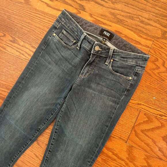 PAIGE Denim Skyline Ankle Peg Jeans Size 27 Raw Hem - Picture 5 of 12